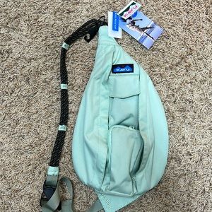 Kavu Mint Green Rope Strap Sling Bag
